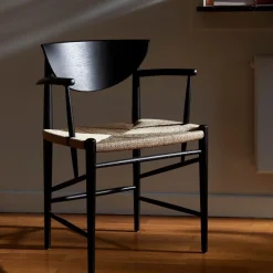&Tradition HM4 Drawn Chair Black Lacquered Oak^ Stole|Stue