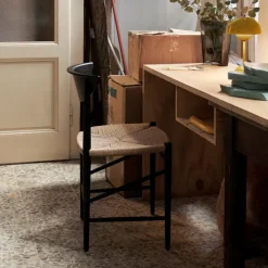 &Tradition HM3 Drawn Chair Black Lacquered Oak^ Stole|Stue