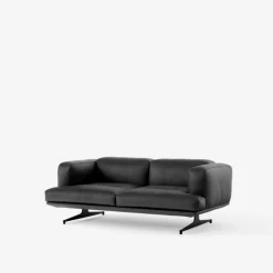 &Tradition Inland AV22 Sofa Sort Læder^ Stue|Sofaer