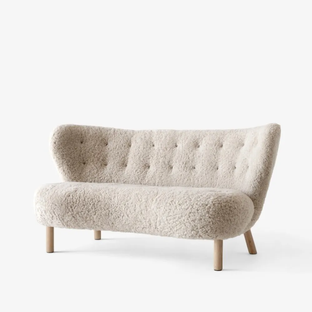 &Tradition Lille Petra VB2 Sofa Moonlight Sheepskin Oak Legs^ Stue|Sofaer