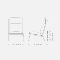 &Tradition Muno LN16 Hallingdal 0126 Dark Chrome Legs^ Stue|Stole