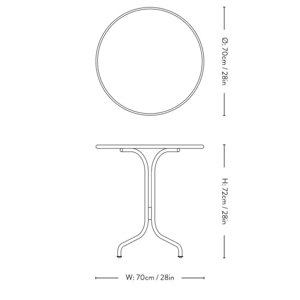 &Tradition Thorvald SC96 Cafébord Warm Black^ Havemøbler