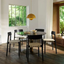 &Tradition TK1 Betty Chair Black Oak Natural Webbing^ Stue|Stole