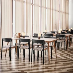 &Tradition TK1 Betty Chair Black Oak Natural Webbing^ Stue|Stole