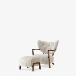 &Tradition Wulff ATD2 & ATD3 Moonlight Sheepskin Oiled Walnut^ Stue|Stole