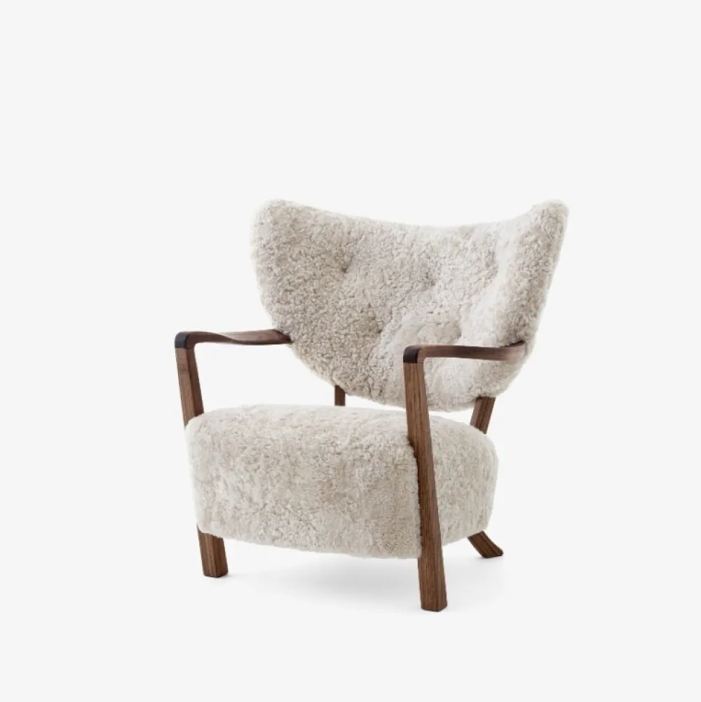 &Tradition Wulff ATD2 & ATD3 Moonlight Sheepskin Oiled Walnut^ Stue|Stole