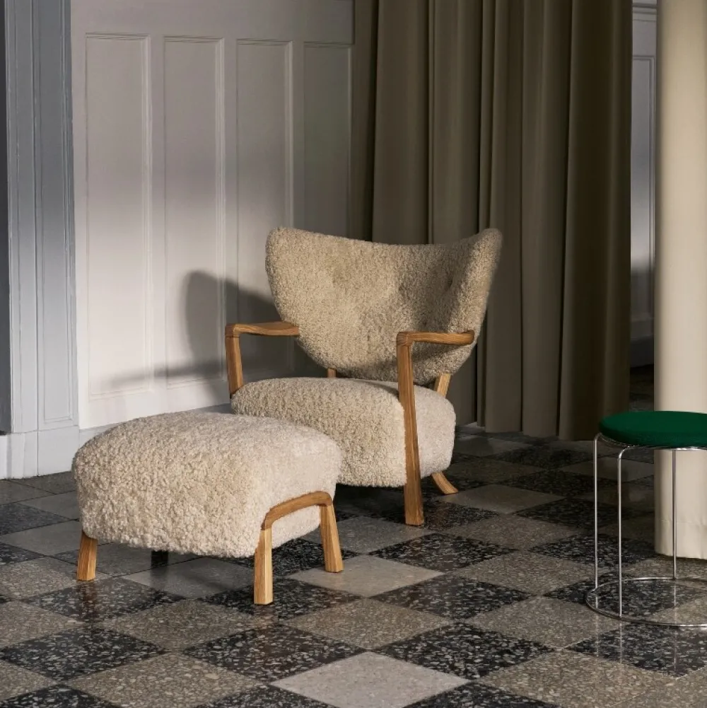 &Tradition Wulff ATD2 & ATD3 Moonlight Sheepskin Oiled Oak^ Stue|Stole