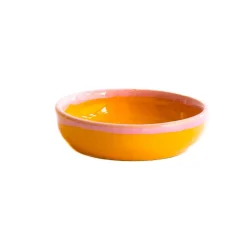 Val Pottery Joana Bowl Yellow/Pink Edge^ Køkken|Keramik & Porcelæn
