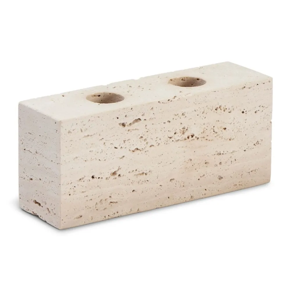 Wabi Sabi Nordic Epode Lysestage (2) Travertin^ Andet Boligtilbehør|Lysestager