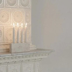 Wabi Sabi Nordic Epode Lysestage (4) Travertin^ Adventsstager|Andet Boligtilbehør