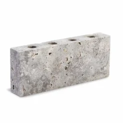 Wabi Sabi Nordic Epode Lysestage (4) Travertin Silver^ Adventsstager|Lysestager