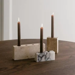 Wabi Sabi Nordic Epode Lysestage (2) Calacatta Violetta^ Andet Boligtilbehør|Lysestager