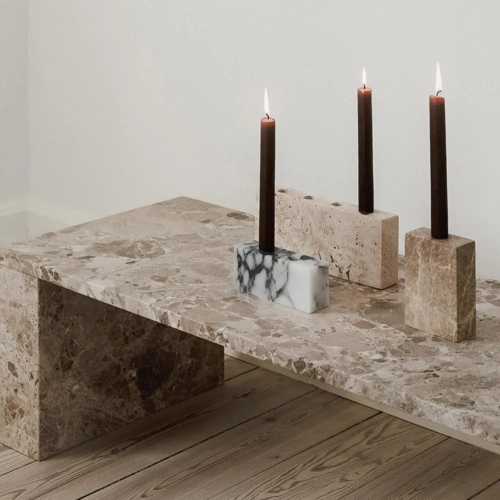 Wabi Sabi Nordic Epode Lysestage (2) Calacatta Violetta^ Andet Boligtilbehør|Lysestager