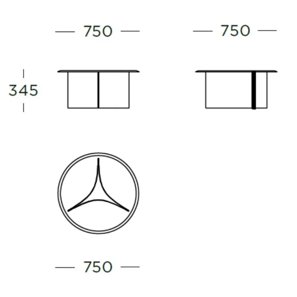 Wendelbo Arc Sofabord Medium Bronze^ Borde|Stue