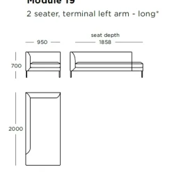 Wendelbo Blade Sofa Cala col. 06^ Sofaer|Stue