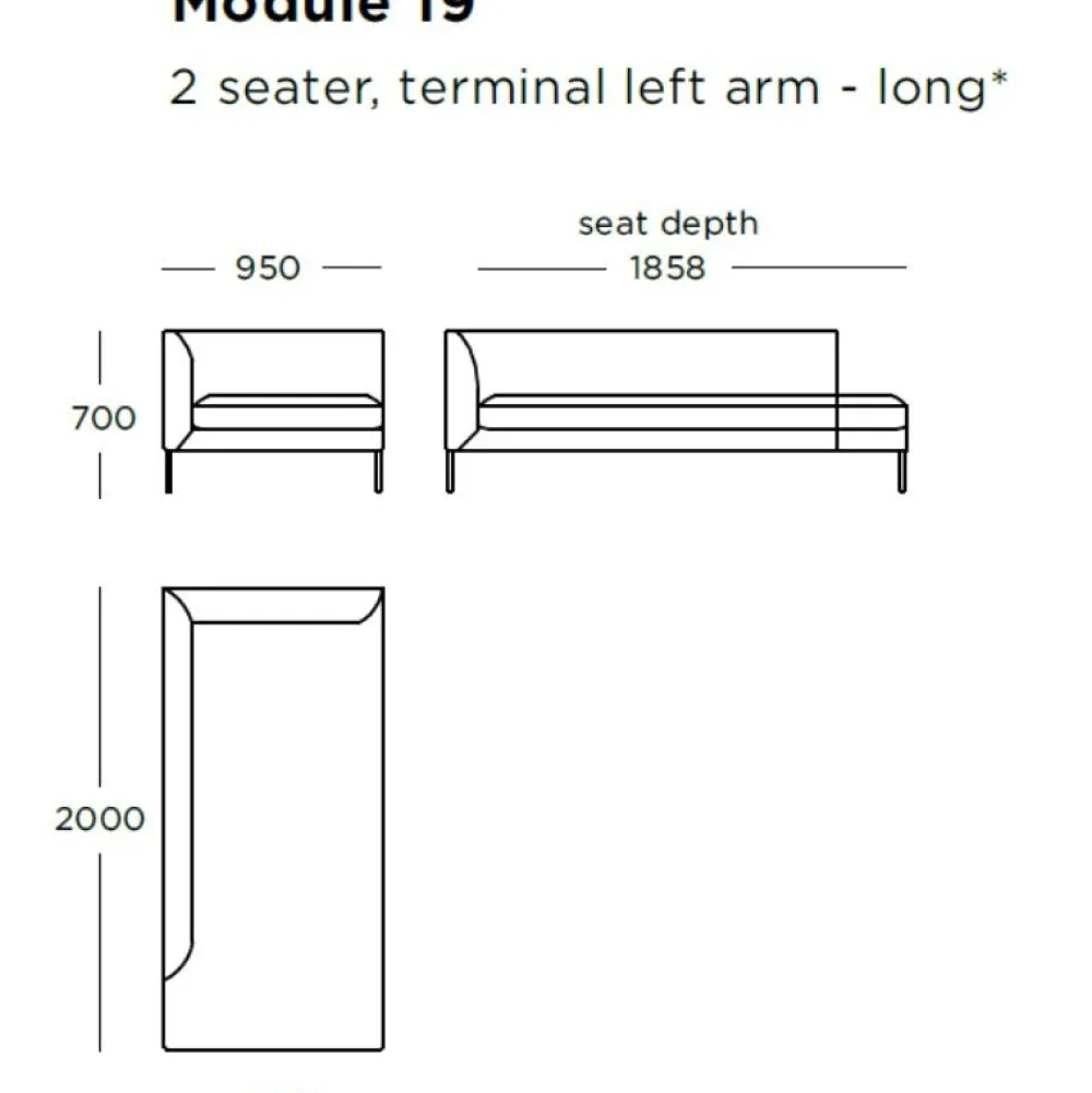 Wendelbo Blade Sofa Cala col. 06^ Sofaer|Stue