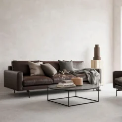 Wendelbo Edge V1 3-Pers. Sofa Brun Faith Læder^ Sofaer|Stue