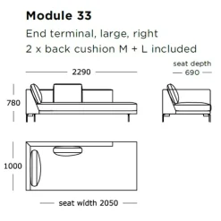 Wendelbo Edge V2 Sofa Højrevendt Soft 03^ Sofaer|Stue