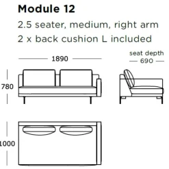Wendelbo Edge V2 Sofa Venstrevendt Soft 02^ Sofaer|Stue