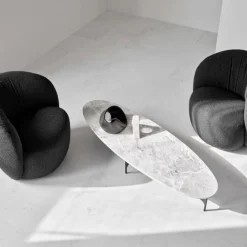 Wendelbo Floema Oval Sofabord Grå^ Borde|Stue