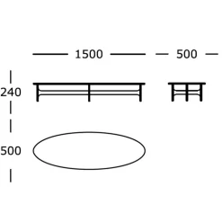 Wendelbo Floema Oval Sofabord Sort^ Borde|Stue