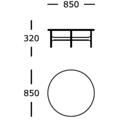 Wendelbo Floema Sofabord Large Grå^ Borde|Stue