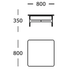 Wendelbo Floema Square Sofabord Sort^ Borde|Stue