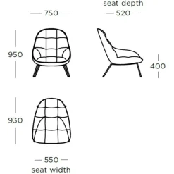 Wendelbo Mango Loungestol Remix Col. 163^ Stole|Stue