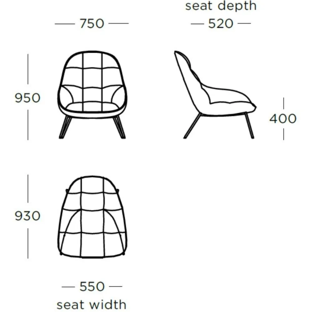 Wendelbo Mango Loungestol Remix Col. 163^ Stole|Stue