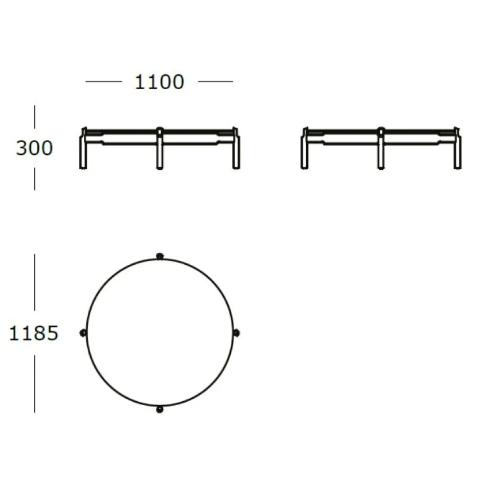 Wendelbo Notch Round Large Sofabord^ Borde|Stue