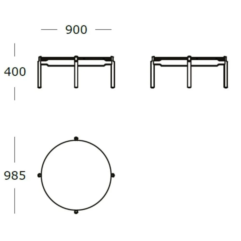 Wendelbo Notch Round Medium Sofabord^ Borde|Stue