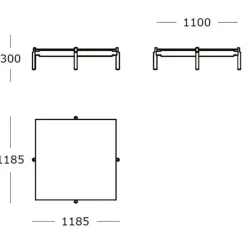 Wendelbo Notch Square Large Sofabord^ Borde|Stue