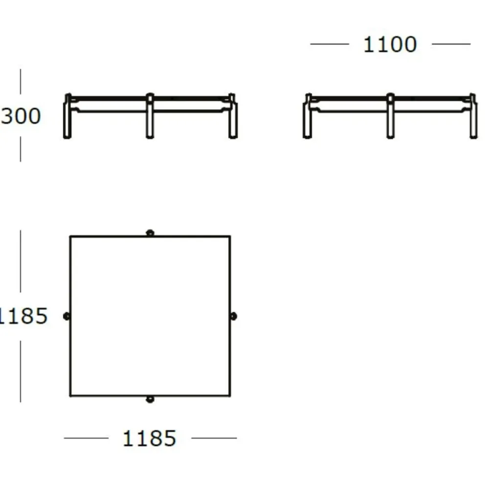 Wendelbo Notch Square Large Sofabord^ Borde|Stue